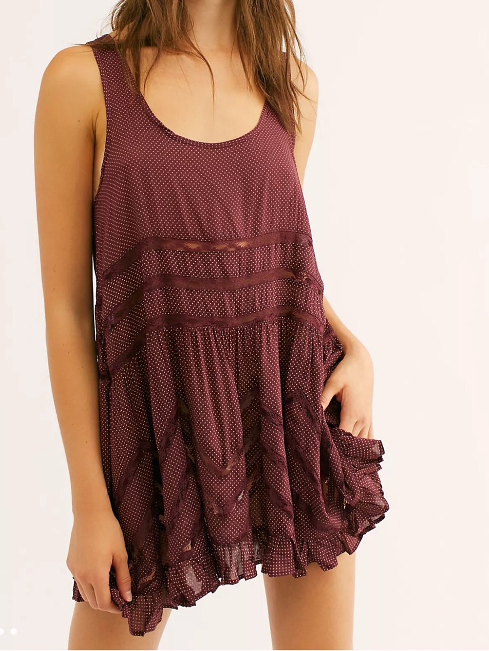 Free People Women's Slip Voile Trapeze Dress